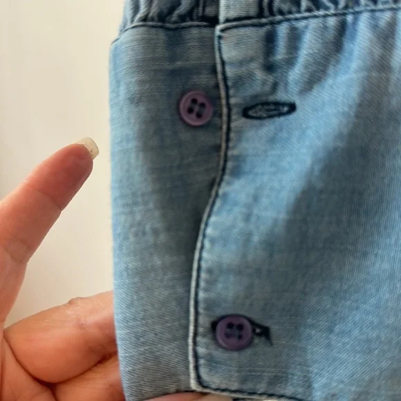 Ruffled Denim Shirt by Jolie Jolie - Picture 4 of 6